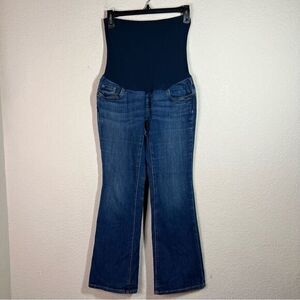 A Pea in the Pod Medium Blue Boot Cut‎ Maternity Jeans Womens Size PXS